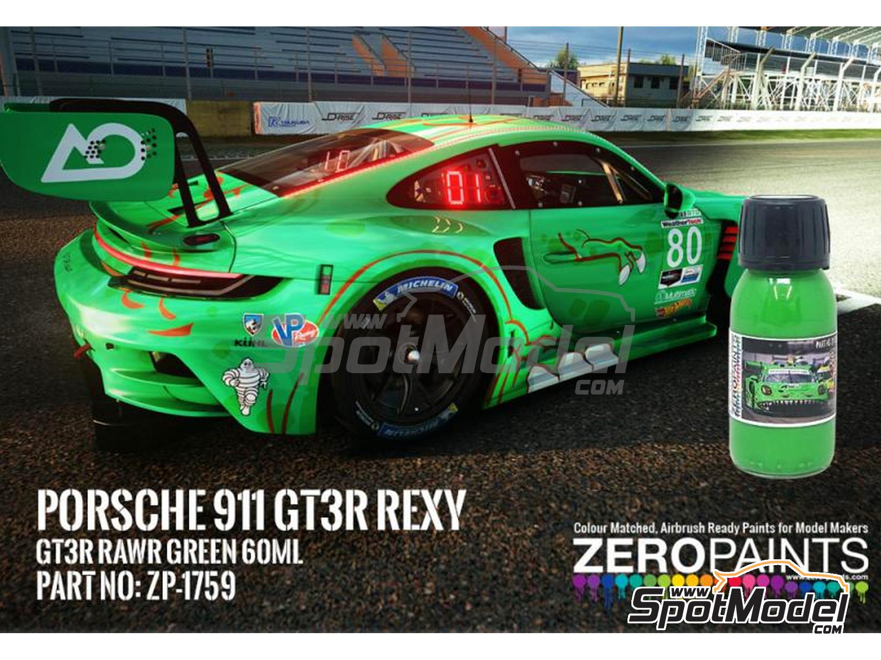Zero Paints ZP-1759: Paint for airbrush Green Porsche 911 GT3R